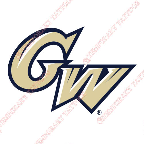 George Washington Colonials Customize Temporary Tattoos Stickers NO.4448